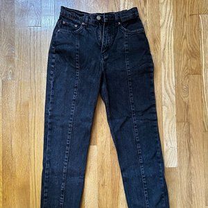 & Other Stories Front Seam Black Jeans